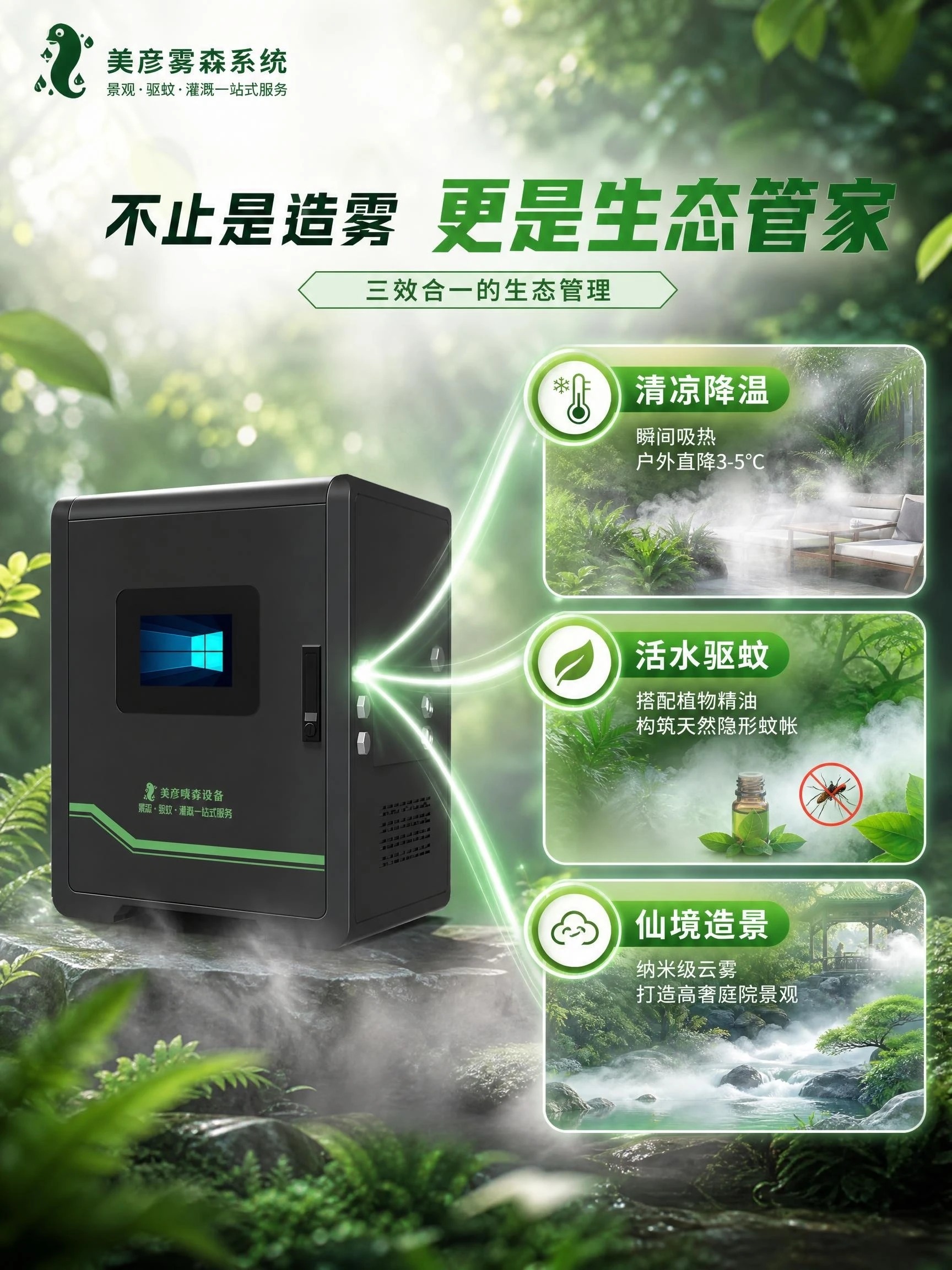 户外降温雾森系统